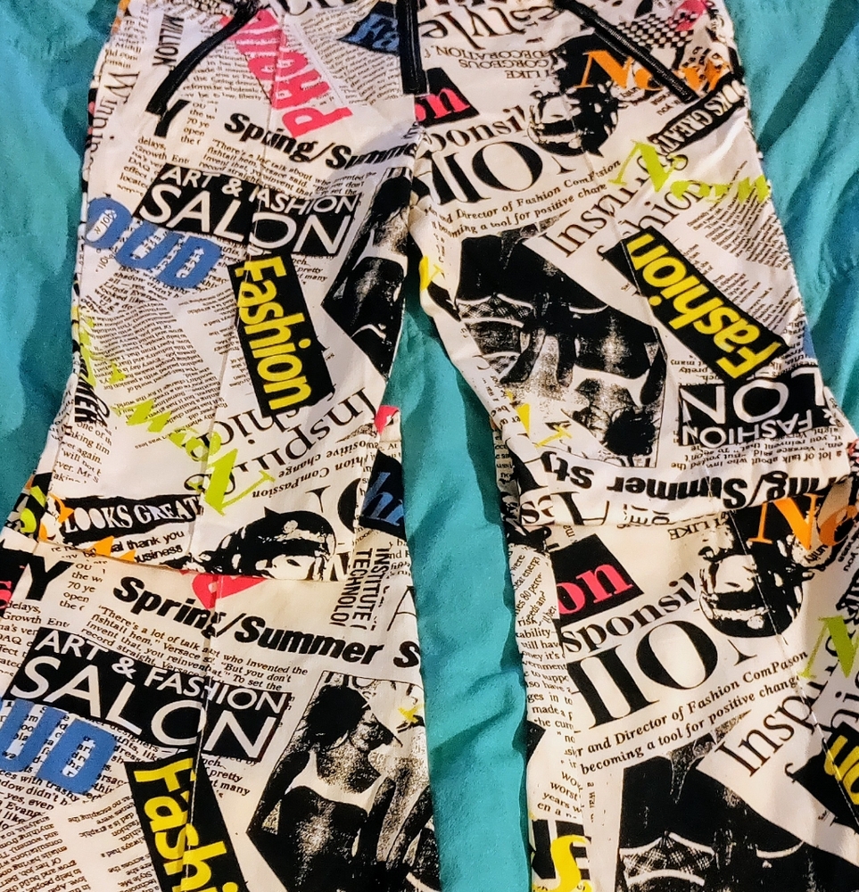 Like an Angel Multicolor Graphic Print Pants